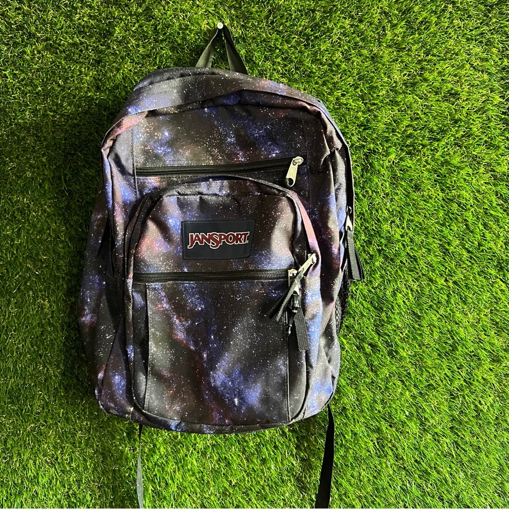 Jansport Big Student Backpack Galaxy Universe Stars Outer Space